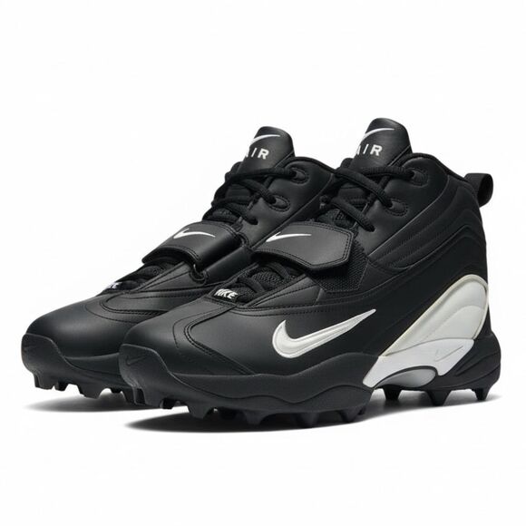 New 2002 Vintage Nike Zoom Air TD Football Cleats Black and White ZM Deadstock
